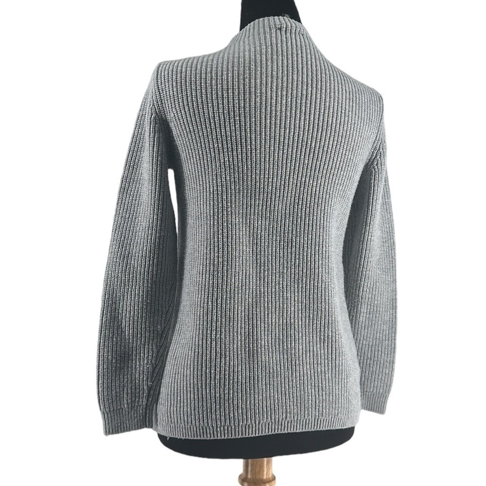 Talbots cable knit sweater wool blend warm cozy cabin cottage minimalist sz sm - Picture 3 of 8
